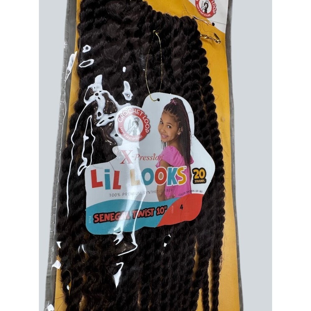 Outre X-Pression Lil Looks Senegal Twist 10" Crochet Hair Color 4 Kids New - Picture 3 of 3